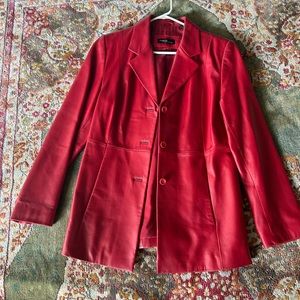 Vintage Red Leather Jacket